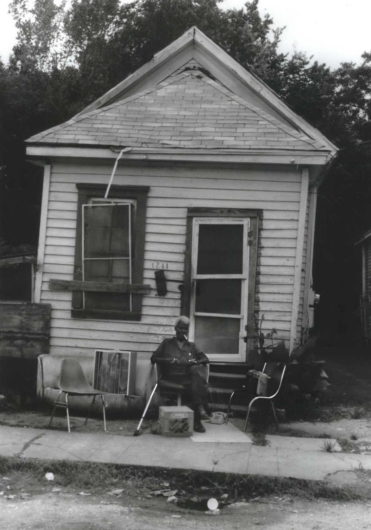 #16 Willie Woods, at 84 years old, remains a testament to the historical depth and personal stories within the Jensen and Hill area since 1936, Houston, Texas.