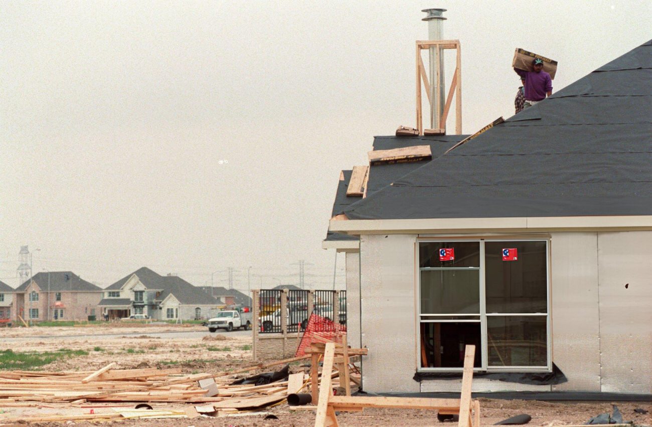 #55 The focus on new homes in the Canyon Gate Area on March 12, 1998, reflects residential growth and the evolving landscape of Houston’s suburbs, Texas.