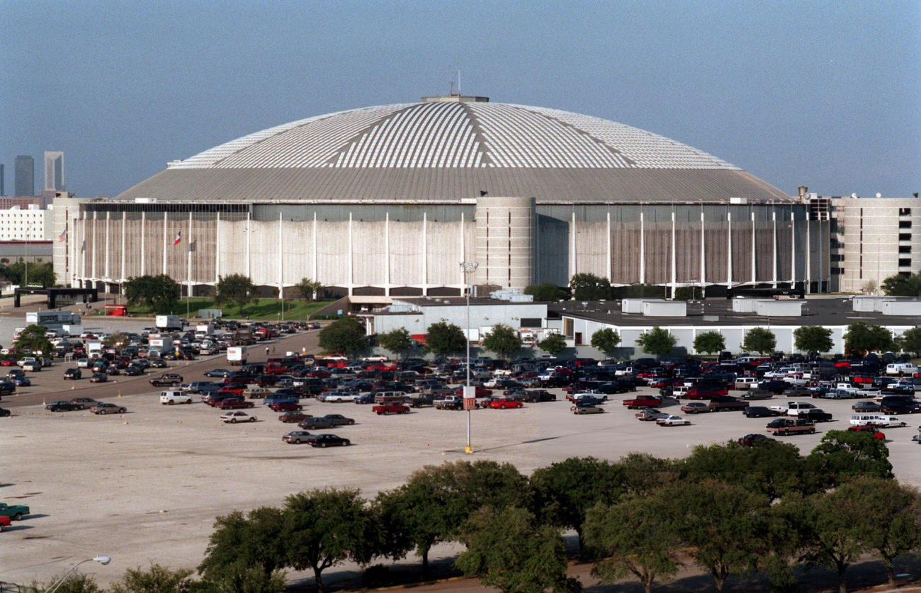 #24 Exterior view of the Houston Astrodome, Houston, Texas, 1996.