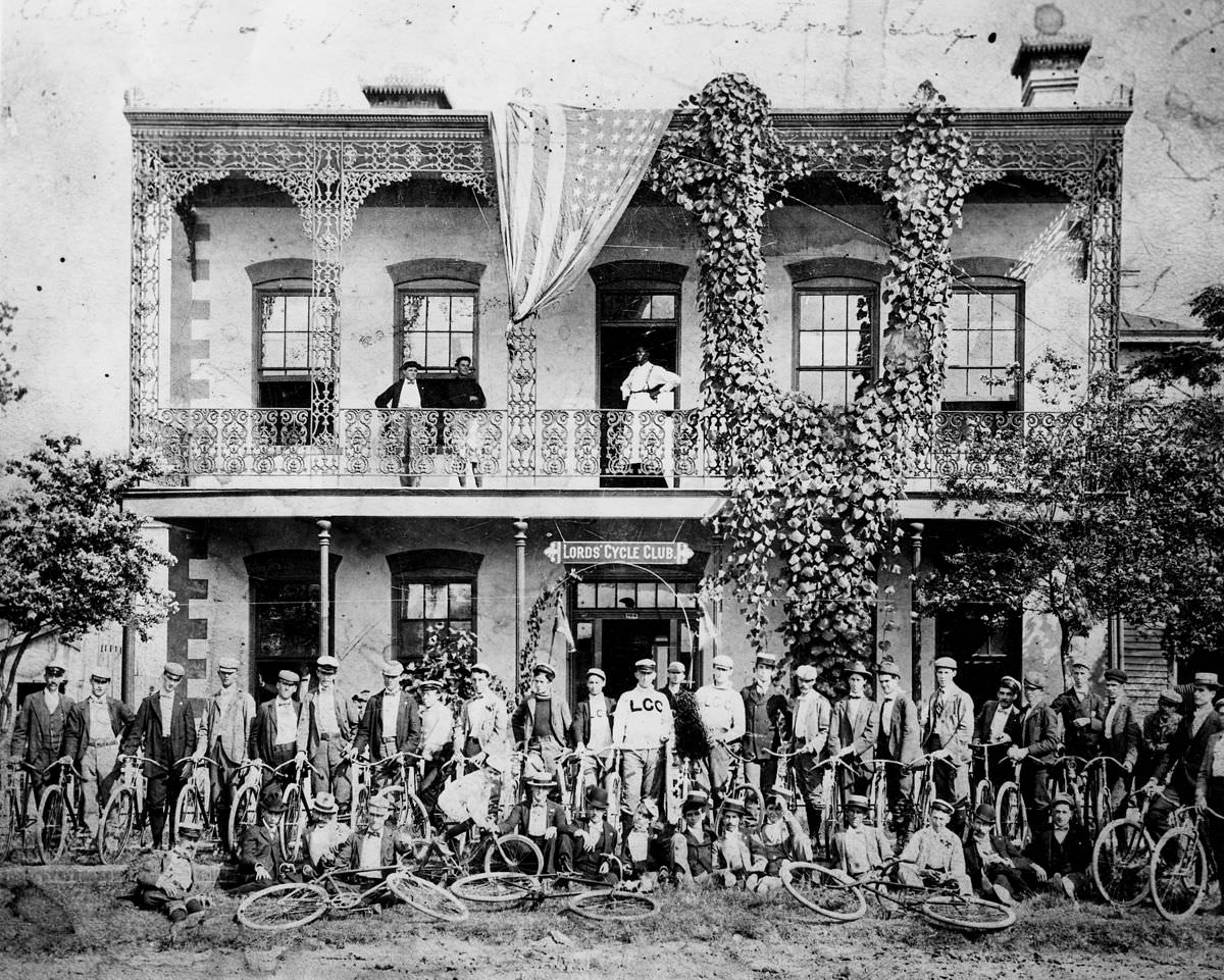 #13 Lord’s Cycle Club headquarters, Houston, 1897.