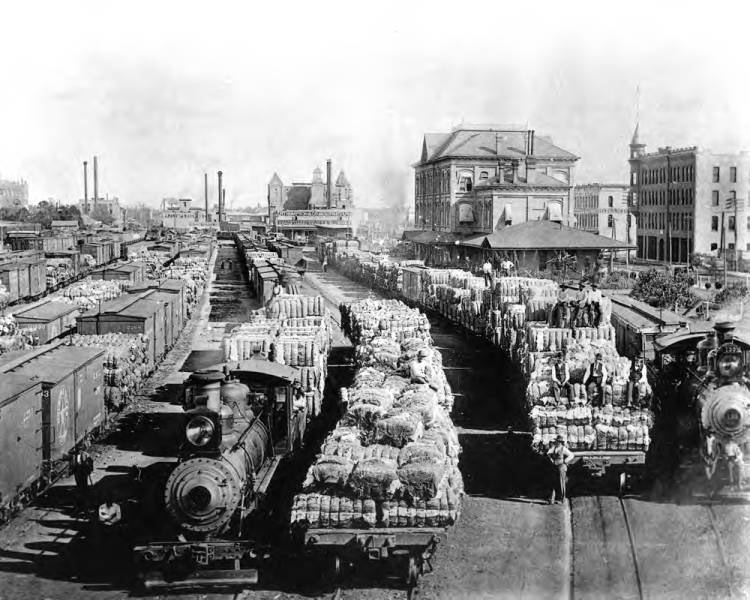#9 Shipping cotton at Houston, 1890s