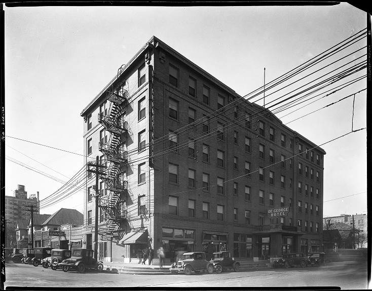 #108 DeGeorge Hotel at 1418-20 Preston Avenue, Houston, Texas, 1928.