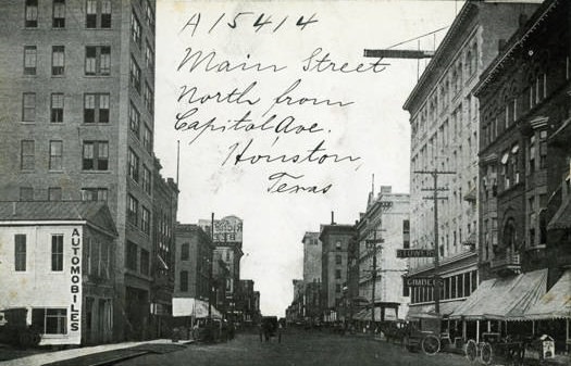 #24 View north from Capitol Avenue on Main Street, Houston, 1880s