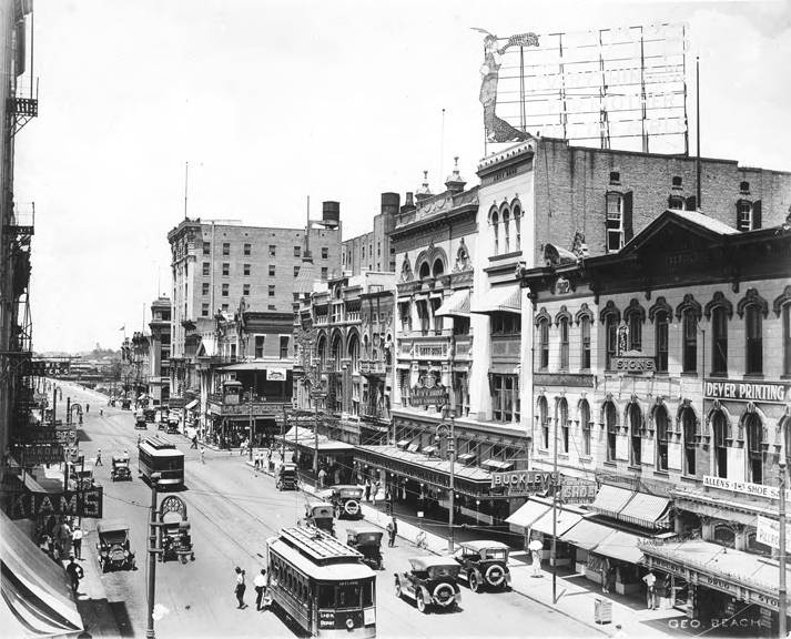 #70 Main Street north from Preston Avenue, Houston, 1915.