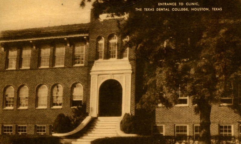 #49 Texas Dental College entrance, Houston, 1938.