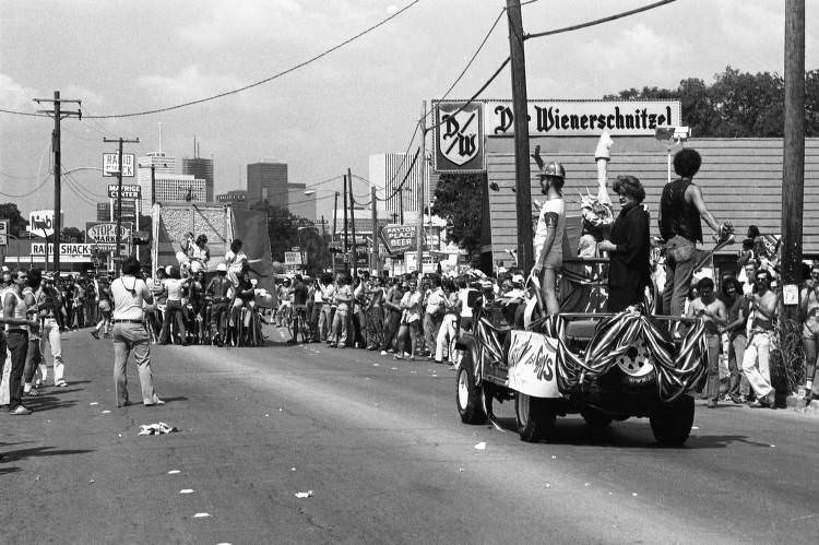 #51 First Gay Pride Parade on Westheimer, Houston, July 1, 1979.