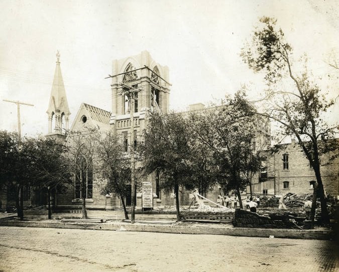 #49 Demolition of Shearn M. E. Church for Chronicle Building, 1900s.