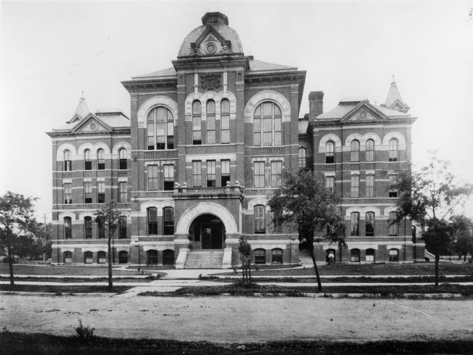#50 Houston High School building, early 1900s.