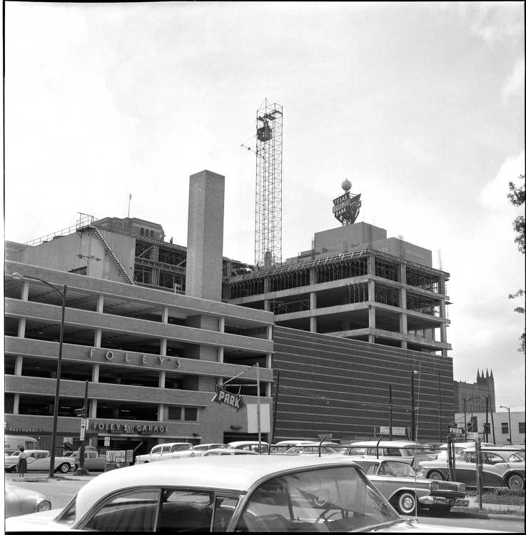 #60 Americana building under construction, Houston, 1960.