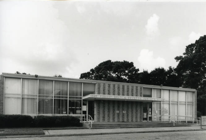 #61 Oak Forest Neighborhood Library, Houston, opened October 6, 1961.