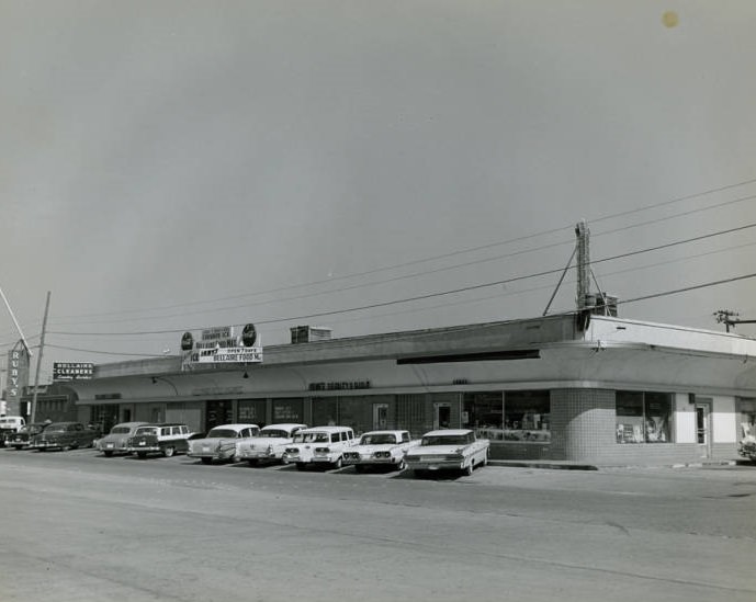 #24 Shopping center in Bellaire, Texas, 1950s.
