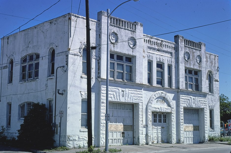 #54 Fire Department at Milam & McIhenny Streets in Houston, Texas, 1977