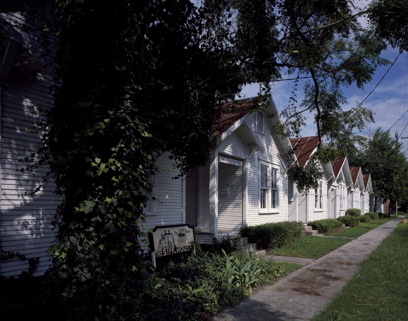 #95 Shotgun houses in Project Row House, a public-art project in Houston, Texas, 1990s