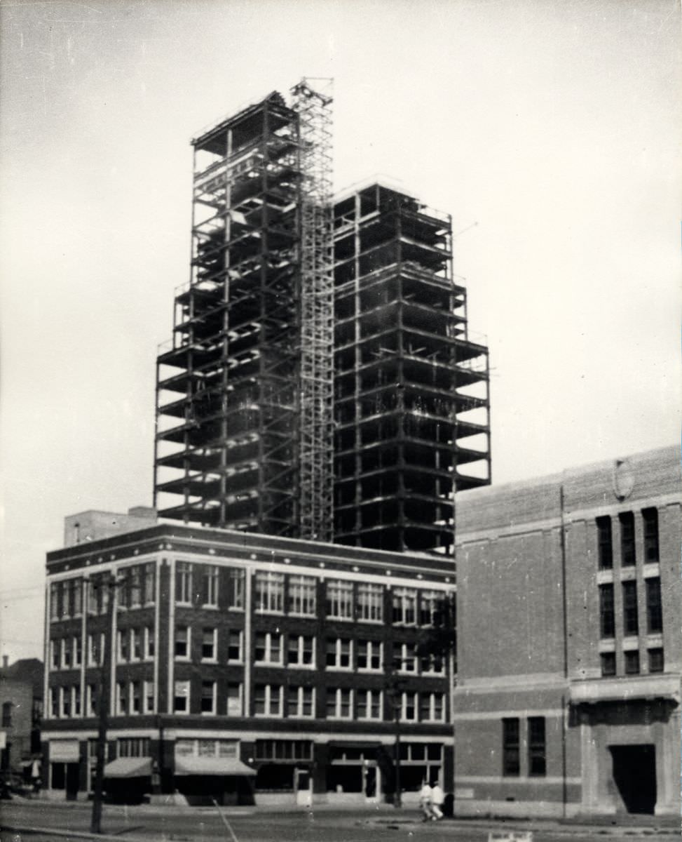 #15 A tower building construction, Houston, 1926.