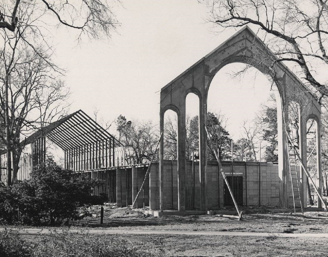 #32 A.D. Bruce Religion Center construction frame, 1964.