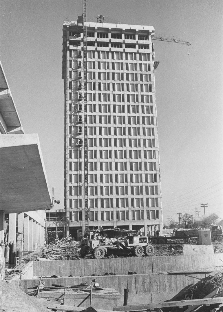#35 Moody Towers construction, Houston, 1969.