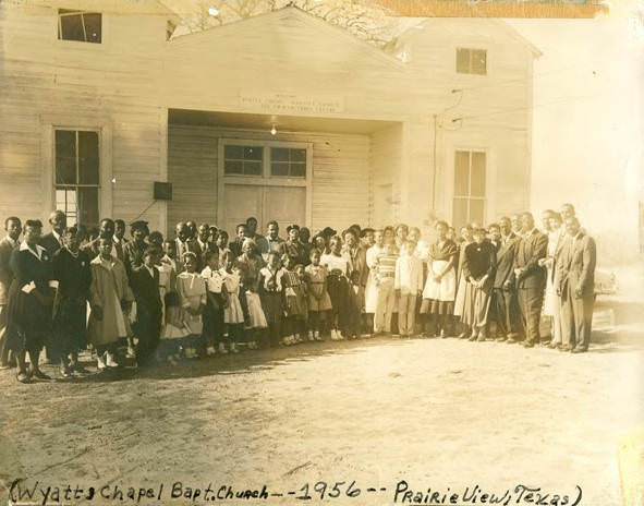 #7 Wyatt Chapel Baptist Church congregation, Houston, 1956.