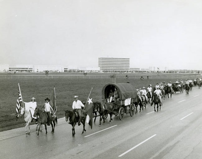 #37 NASA Space Center trail ride, Houston, 1965.