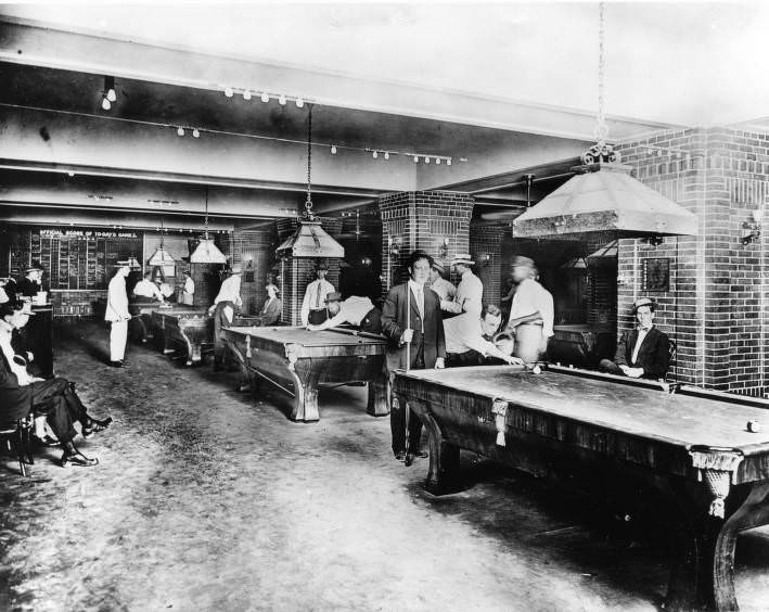 #23 Rice Hotel billiard room, Houston, 1913.