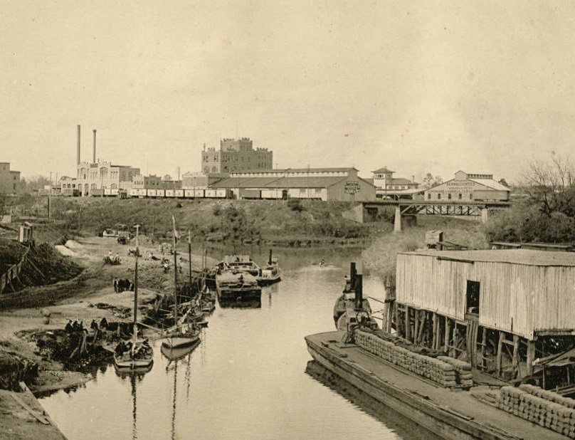 #26 Northwest view from San Jacinto Street bridge, Houston, 1910s