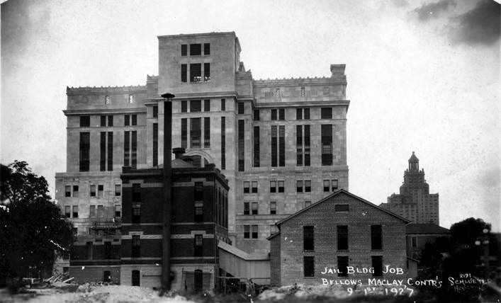 #23 Building construction with Neils Esperson Building, Houston, September 1, 1927.