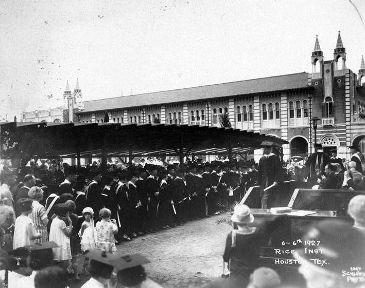 #32 Rice Institute graduation ceremony, Houston, June 6, 1927.