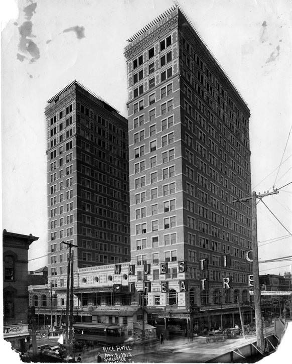 #36 Rice Hotel, Houston, November 9, 1912.