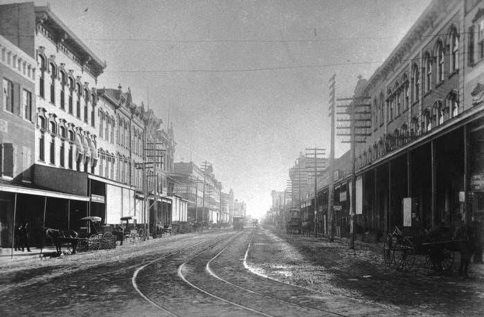 #4 Main Street looking south, Houston, 1880s
