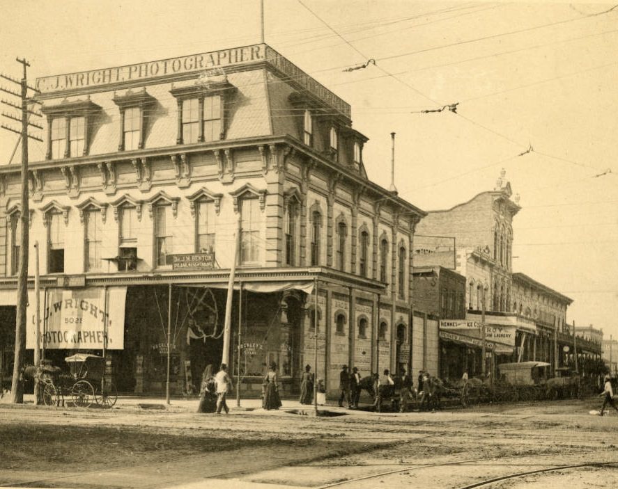 #9 Southwest corner of Main Street and Prairie Avenue, Houston, 1889