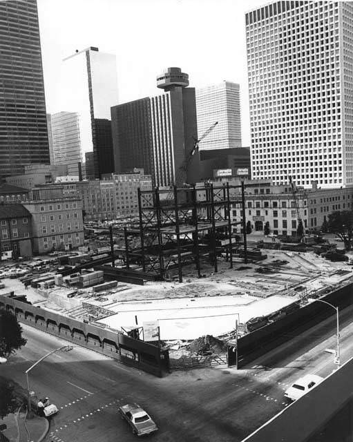#5 Central Library construction in Houston, 1970s
