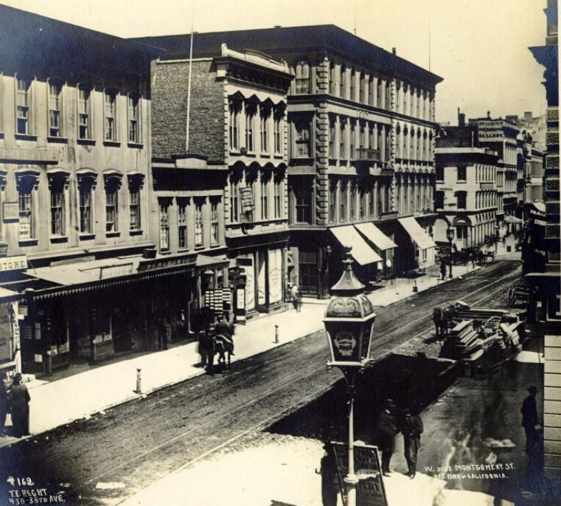 #67 Montgomery Street, between Pine and California, 1860s
