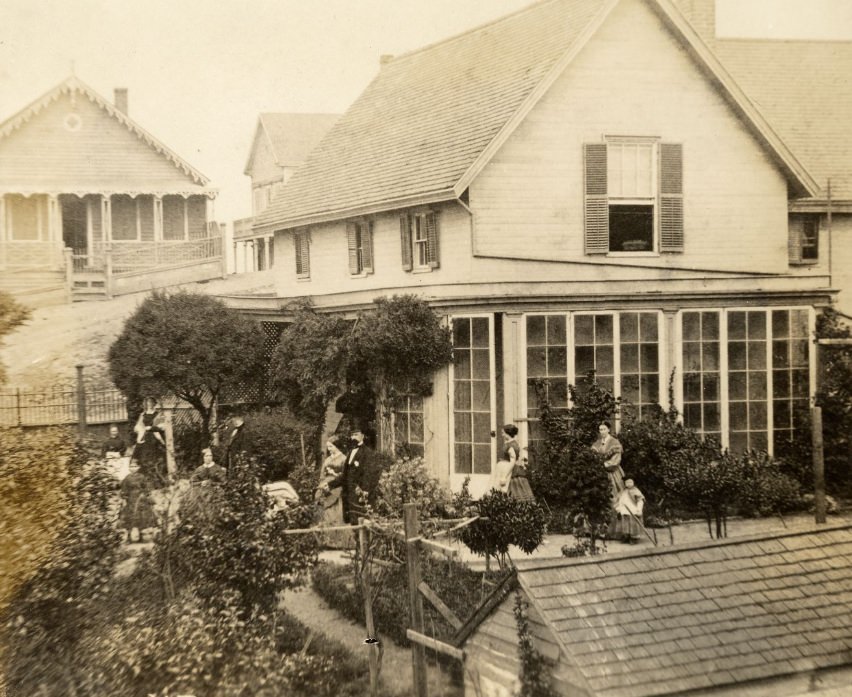 #89 Residence and garden on Telegraph Hill, July 4, 1862