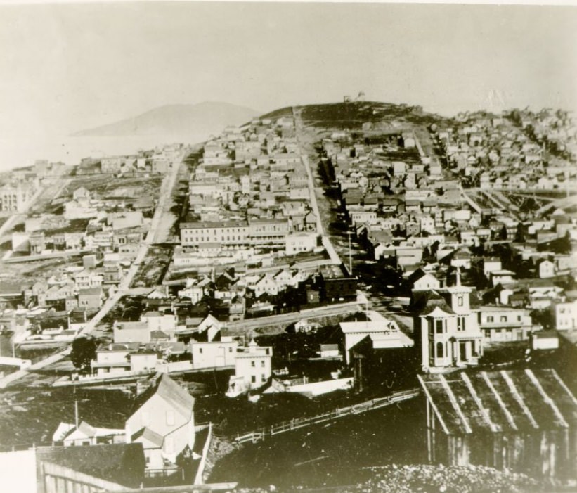 #90 Telegraph Hill from Russian Hill, 1869