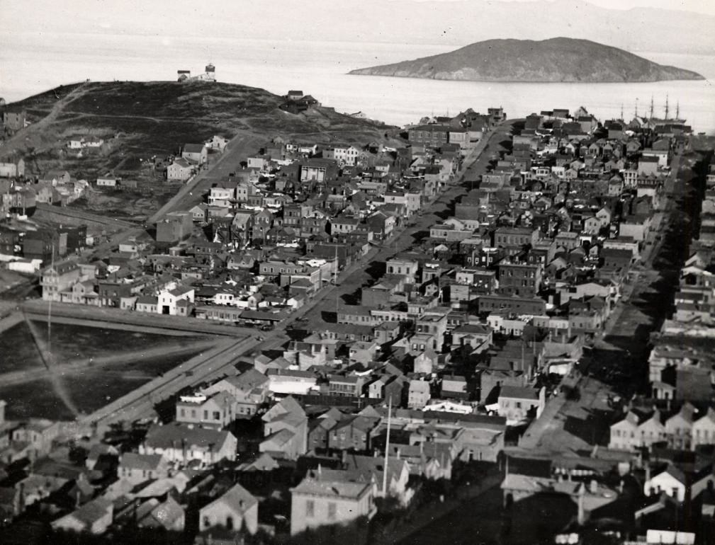 #26 View of Telegraph Hill from Russian Hill, 1870s