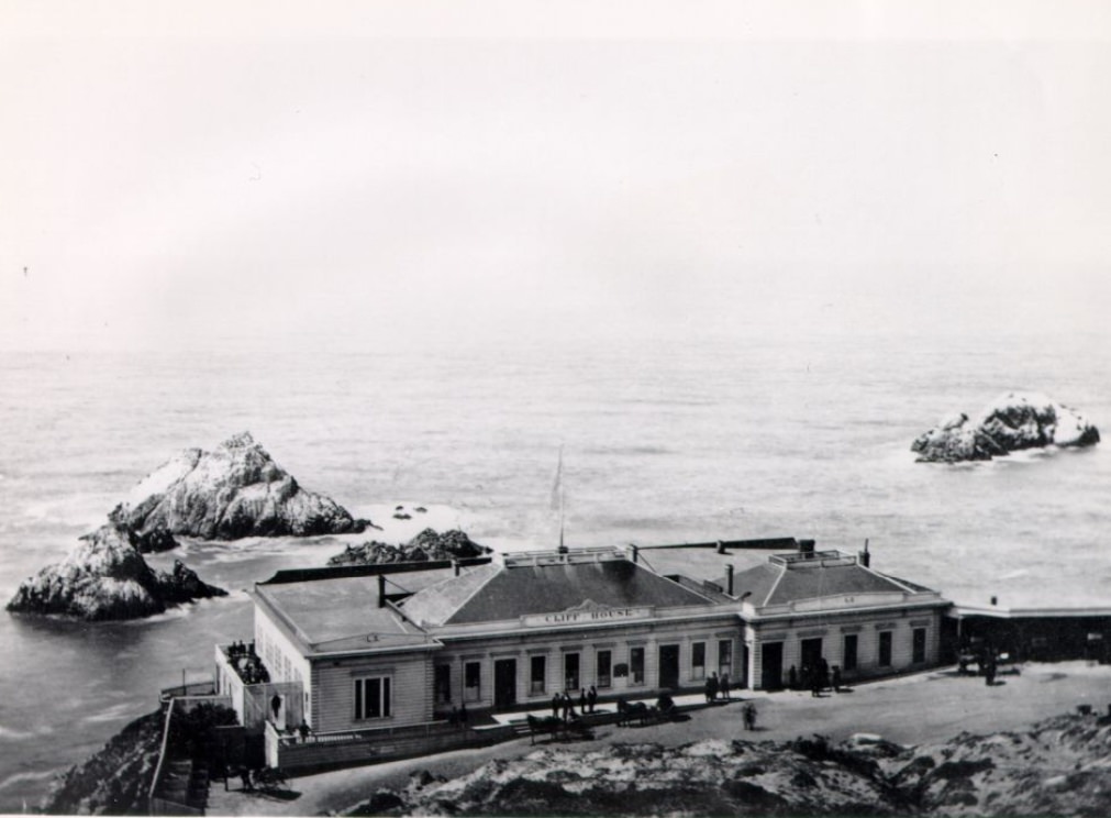 #47 Cliff House overlooking the Pacific Ocean, 1870s