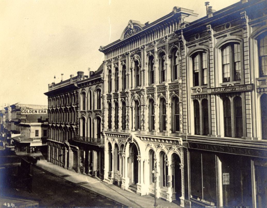 #50 Clay Street, between Kearny and Montgomery, 1870