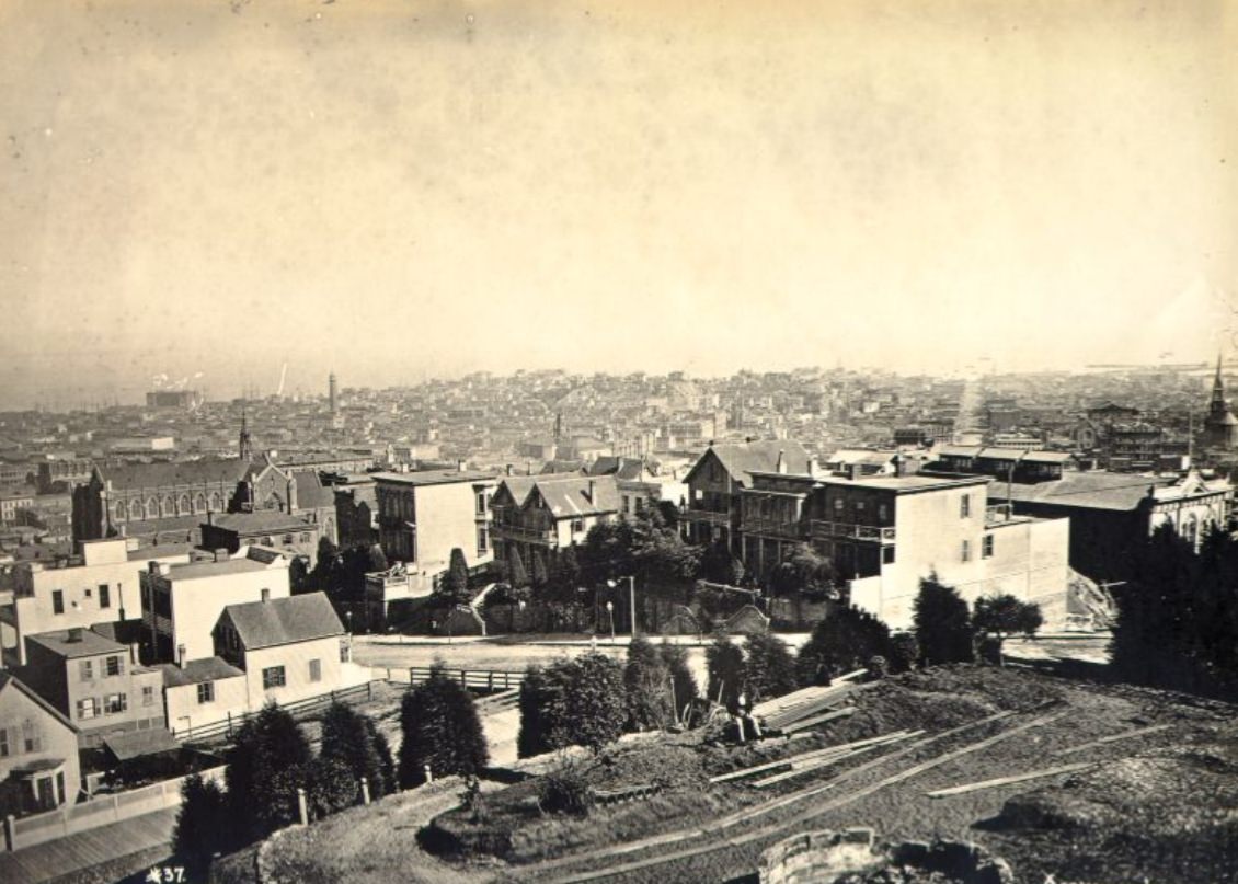 #60 Corner of Powell & California Streets, 1870