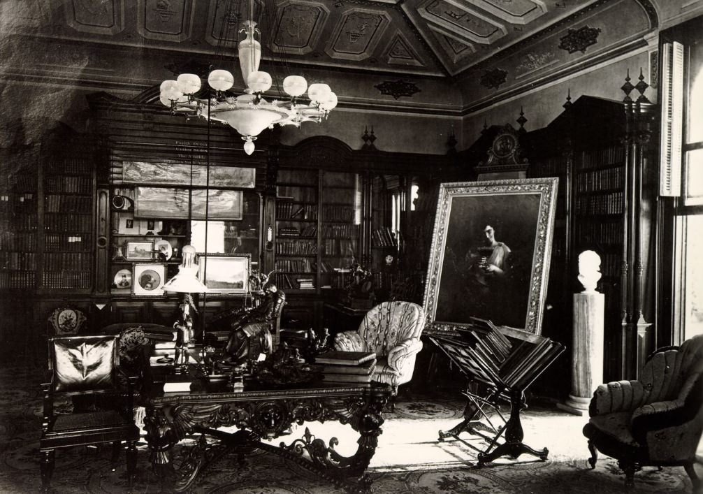 #79 Library in the residence of Milton S. Latham at 636-638 Folsom Street, 1872