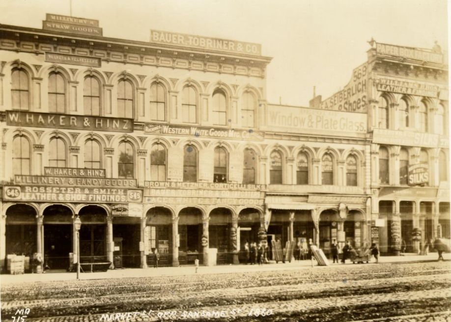 #13 Market Street, opposite Sansome, 1880