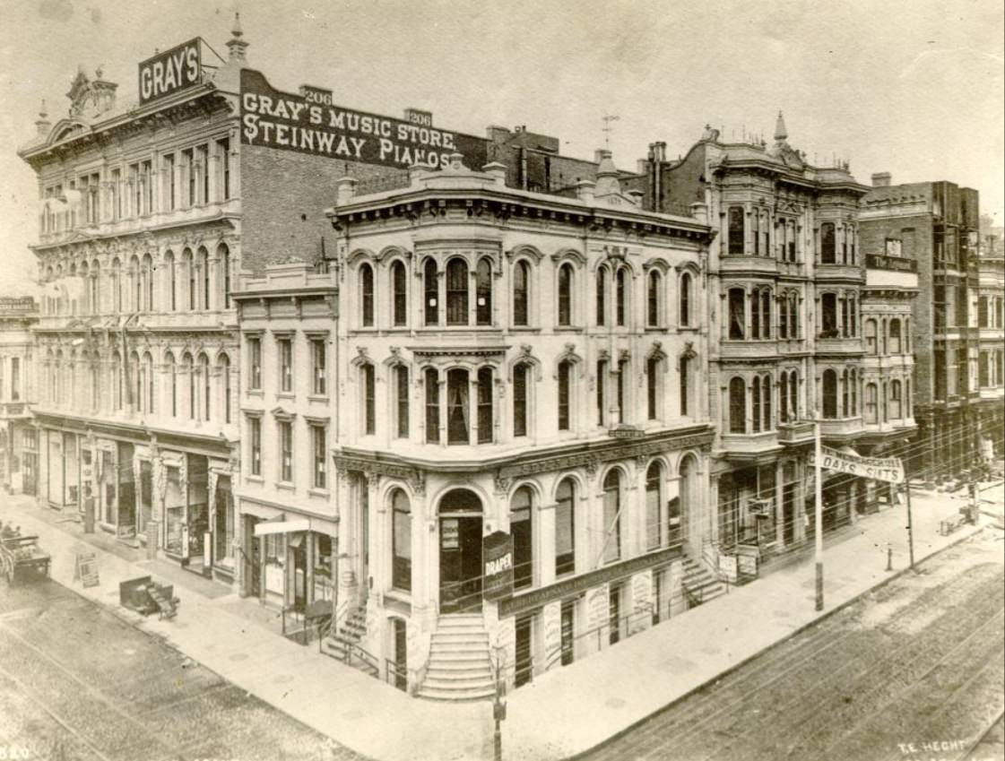 #1 Northwest corner of Post Street and Grant Avenue, 1880s