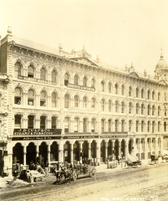 #19 Pine Street, corner of Market, 1880