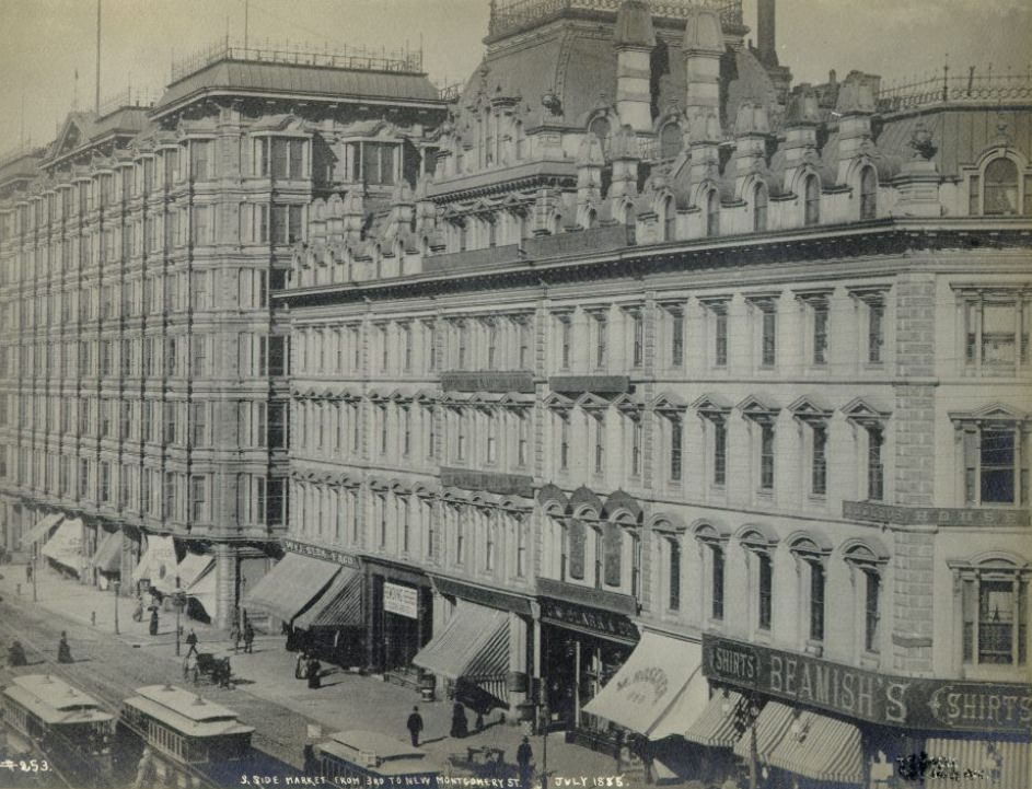 #62 South side of Market Street from Third to New Montgomery, 1888