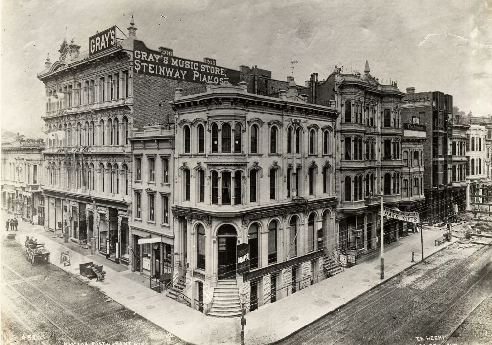 #93 Northwest corner of Post Street and Grant Avenue, 1888