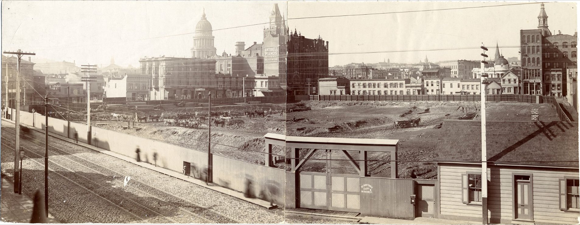 #2 Construction site at Mission and 7th streets, November 1, 1897