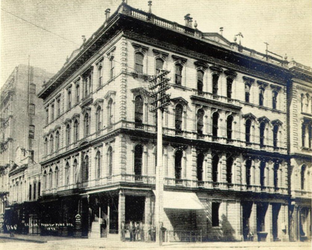 #35 Southeast corner of Montgomery and Pine Street, 1896
