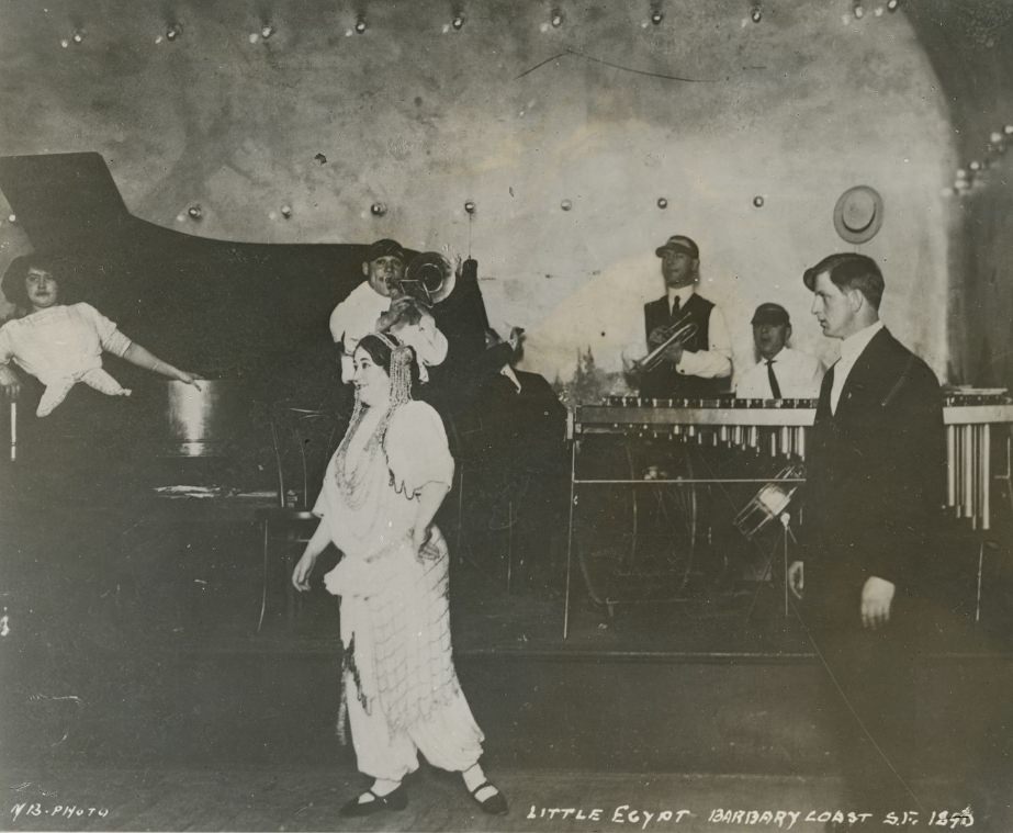 #46 Little Egypt performing, Barbary Coast, circa 1890