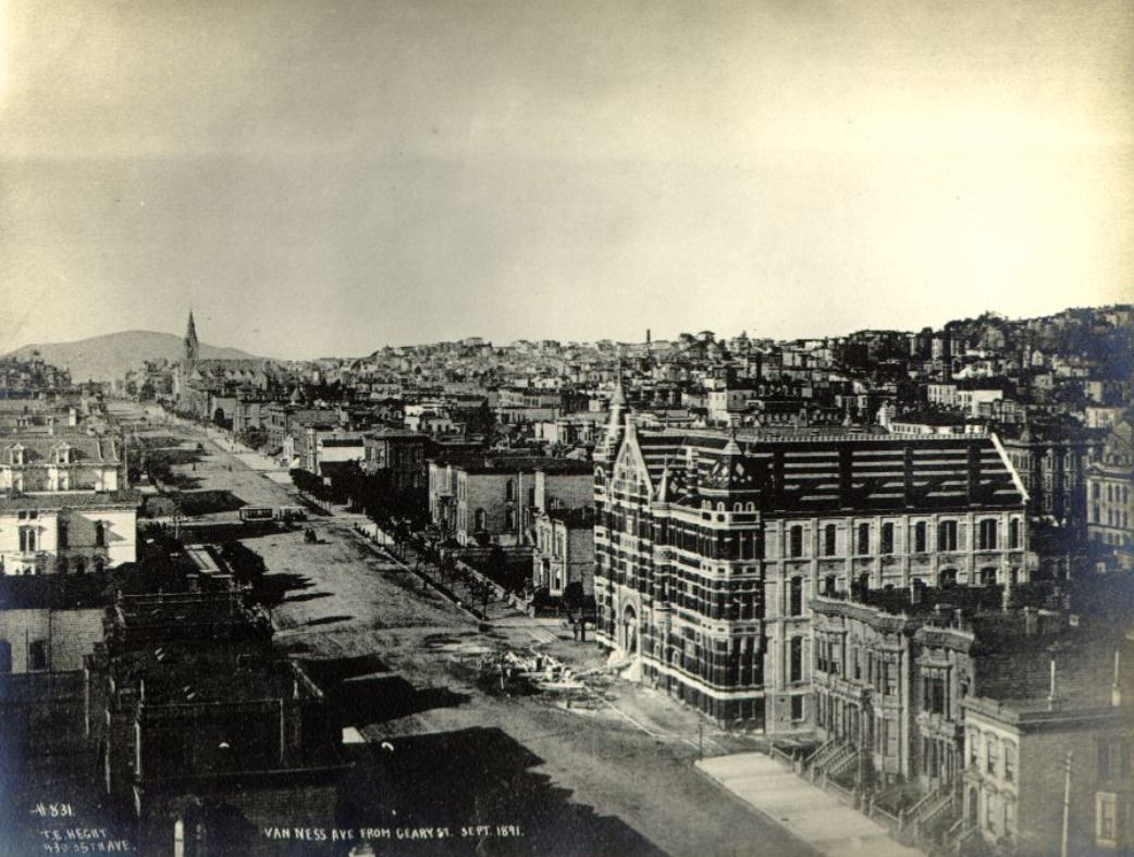 #4 Van Ness Avenue from Geary Boulevard, September 1891