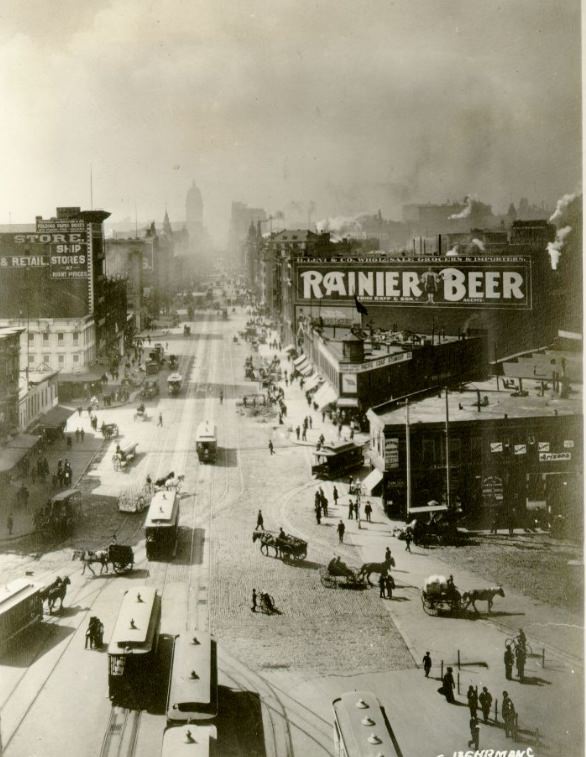 #54 Market Street, west from Ferry Building, 1896 or 1898