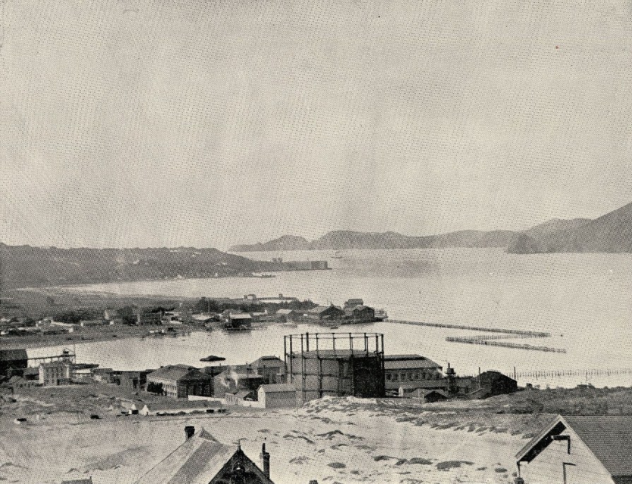 #55 “Picturesque San Francisco,” View of Golden Gate, Fort Point, Harbor View, and S.F. Gas Company’s Works, circa 1897