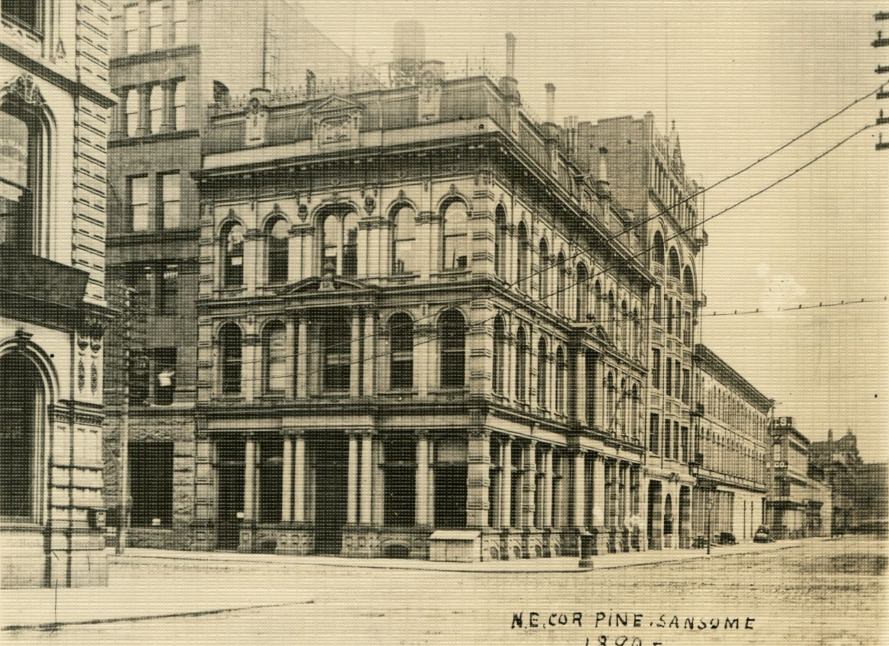 #56 Sansome and Pine Street, 1890